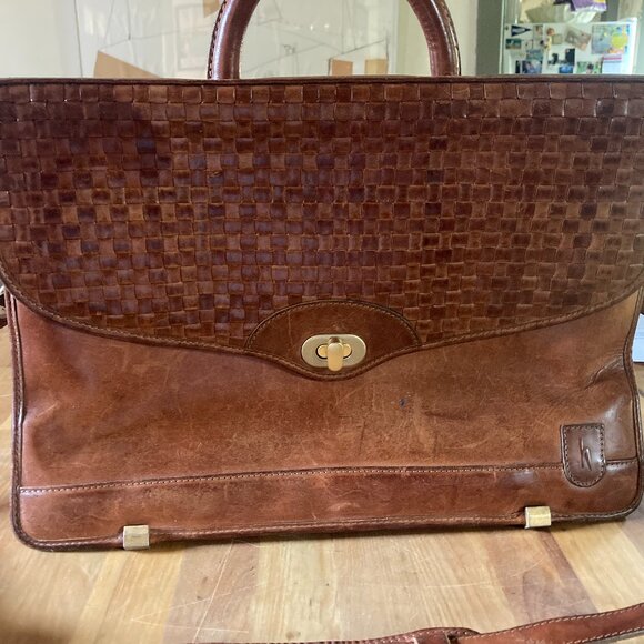Harman by Lombardo Chestnut Briefcase - Picture 1 of 8